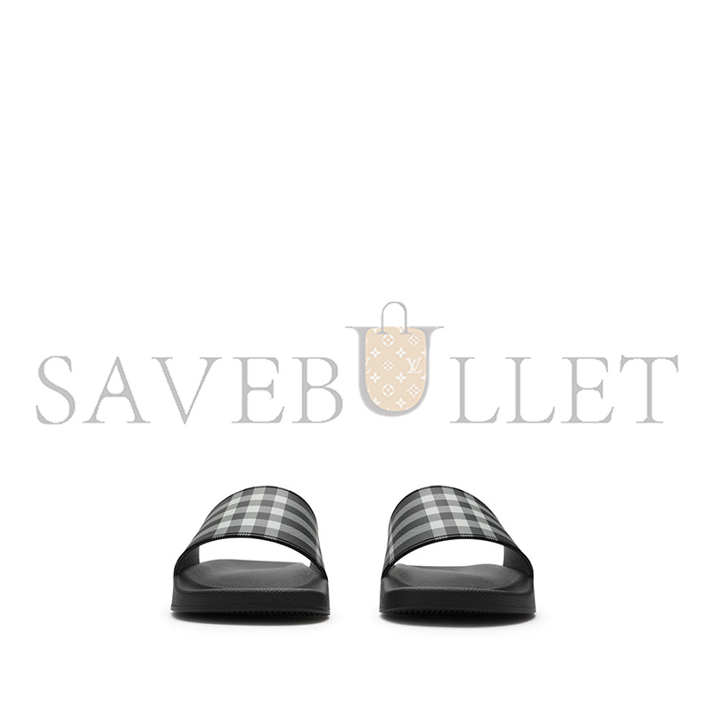 Bv*b*rry check slide sandals